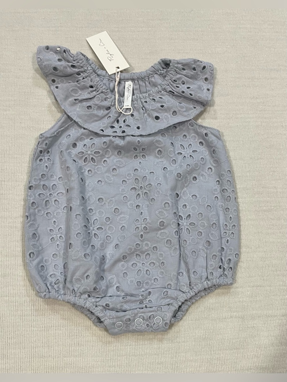 Rylee + Cru Myla Romper - Light Blue Size 3-6Months NWT